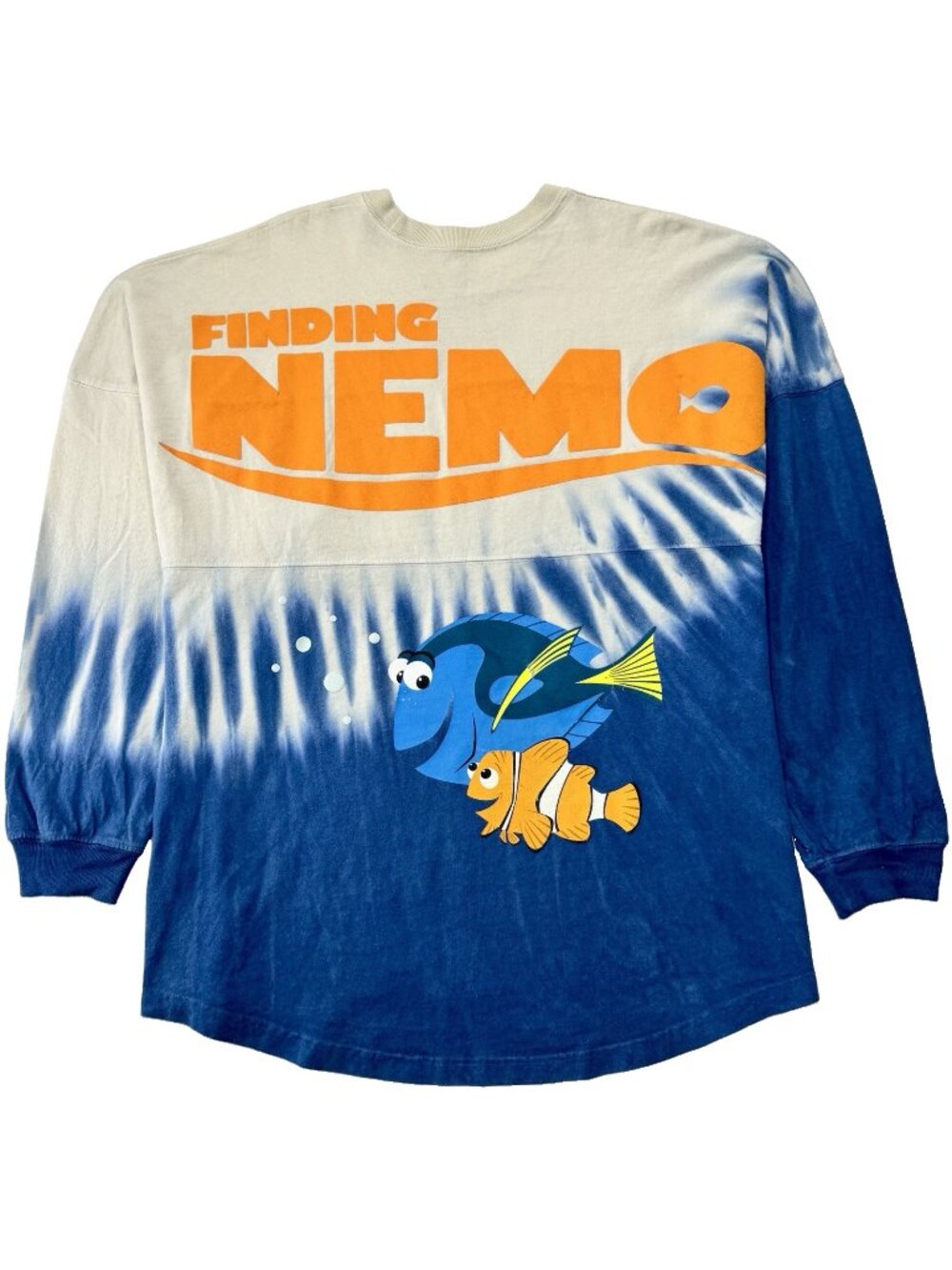 Disney Parks Finding Nemo Spirit Jersey Adult M Blue Beige Tie-Dye Collectible